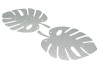 7"x 10" Silver Glitter Monstera Leaf Paper Cut Out - Pack of 72