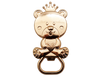 1 5/8"x 3 1/2" Gold Crown Teddy Bear Bottle Opener - Pack of 12 Favors