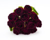 5 1/2"x 11" Burgundy Long Stem Artificial Rose Bouquet Floral Arrangement - Pack of 6 Dozens
