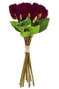 5 1/2"x 11" Burgundy Long Stem Artificial Rose Bouquet Floral Arrangement - Pack of 6 Dozens