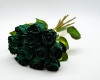 5 1/2"x 11" Hunter Green Long Stem Artificial Rose Bouquet Floral Arrangement - Pack of 6 Dozens