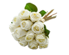 5 1/2"x 11" Ivory Long Stem Artificial Rose Bouquet Floral Arrangement - Pack of 6 Dozens