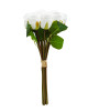 5 1/2"x 11" White Long Stem Artificial Rose Bouquet Floral Arrangement - Pack of 6 Dozens