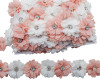 2"x 10 yards Blush and White 3D Flower Rhinestone Organza Trim