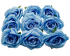 3 1/2" Blue Single Short Stem Artificial Silk Bouquet Roses - Pack of 12