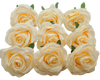 3 1/2" Ivory Single Short Stem Artificial Silk Bouquet Roses - Pack of 12