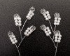 1 3/8"x 5 3/4" Crystal Beaded White Pearl Spray - Pack of 48
