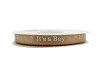 3/8"x 25 yards Tan It's a Boy Baby Shower Printed Satin Gift Ribbon - Pack of 15 Rolls
