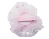 3 1/2" Silver-Pink Birthday Tulle Crown Clip - Pack of 12