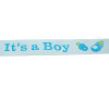 1 1/2" x 25 Yards Blue It's a Boy Baby Shower Printed Satin Gift Ribbon - Pack of 5 Rolls