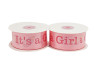 1 1/2" x 25 Yards Pink It's a Girl Baby Shower Printed Satin Gift Ribbon - Pack of 5 Rolls