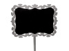 4" x 10 1/2" Silver Ornate Rectangle Chalk Board Table Number - Pack of 12