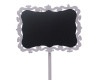 4" x 10 1/2" White Ornate Rectangle Chalk Board Table Number - Pack of 12