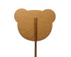 4" x 10 1/2" Gold Bear Shaped Chalk Board Table Number - Pack of 12