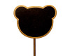 4" x 10 1/2" Gold Bear Shaped Chalk Board Table Number - Pack of 12