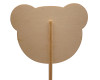 4" x 10 1/2" Wooden Bear Shaped Chalk Board Table Number - Pack of 12