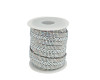 3/4" x 5 Yards Silver / AB Crystal Clsuter Iron-On Rhinestone Trim - Pack of 1