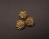 5/8" Gold Dazzling Rhinestone Studded Dainty Floral Charm Brooch - Pack of 12