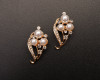 1"x 1 3/4" Old Gold Crystal Vintage-Inspired Leaf Brooch - Pack of 12