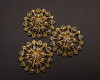 1 7/8" Gold Simple Vintage Flower Brooch with Rhinestones - Pack of 12