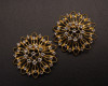 1 3/4" Gold Gorgeous Studded Floral Brooch Pin - Pack of 12