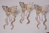 Gold Elegant Butterfly Adorned with Pearls Rhinestones Hair Clip Hair Accessory - Pack of 1