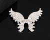 2 1/8" Silver Rhinestone Captivating Butterfly Brooch - Pack of 12