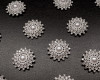 1 7/8" Silver Round Dazzling Pearl Brooch - Pack of 12