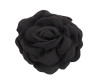 4" Black Cotton Hair Flower - Pack of 12