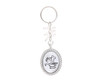 4.75" Silver First Communion Keychain with Crystals - Pack of 12