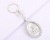4.75" Silver Mis Quince Keychain with Crystals - Pack of 12
