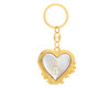 3.5" Gold Heart Shaped Mis Quince Keychain - Pack of 12