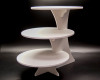 16" White Wooden 3 Tier Decorative Cake Dessert Stand