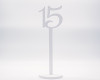 13.5" White Wooden No 15 Quinceanera Number Decorative Stand - 1 Centerpiece