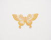 3 1/4" Gold Metallic 3D Butterfly Wall Cake Flower Arrangement Decor - Pack of 72