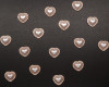 1" Gold Heart-Shaped Faux Pearl Rhinestone Button Charm Embellishments - Pack of 100
