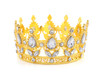1 3/4" x 3 1/4" Gold Clear Rhinestones Mini King Crown