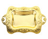 8.5" x 5" Gold Decorative Plastic Serving Tray - Pack of 12