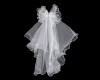20" Long Girl's First Communion Two-Tier Tulle Bow Butterfly Center Veil - Pack of 5