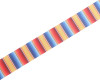 7/8" x 50 Yard Mexican Serape Folklorico Satin Gift Ribbon - 1 Roll