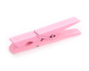 3" Pink Wooden Clothes Pins Clips Baby Shower Gender Reveal Decoration - Pack of 100