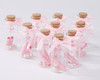 2.5" Glass Pink Pacifier Baby Shower Gender Reveal Message in a Bottle Favor - Pack of 12 Wishing Jars