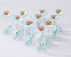 2.5" Glass Blue Angel Baby Shower Gender Reveal Message in a Bottle Favor - Pack of 12 Wishing Jars