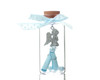 2.5" Glass Blue Angel Baby Shower Gender Reveal Message in a Bottle Favor - Pack of 12 Wishing Jars
