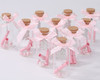 2.5" Glass Pink Angel Baby Shower Gender Reveal Message in a Bottle Favor - Pack of 12 Wishing Jars