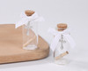 2.5" Glass Silver Religious Cross Message in a Bottle Favor - Pack of 12 Wishing Jars