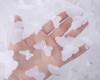 54"x 5 Yard White Sheer Tulle-Like 3D Butterfly Sewing Cloth