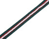 1/2" x 5 Yards Red-Hunter Green Striped Rhinestone Iron-On Trim - Pack of 1