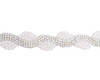 5/8 x 5 Yards Iridescent AB Silver Wavy Pattern Faux Pearl Iron-On Rhinestone Trim - Pack of 1