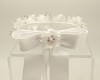 White First Communion Headpiece Silk Flower Wreath w/ Rhinestone - Pack of 8